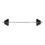 Image shows Barbell set, 80 kg, 4 x 10 kg 4x 5 kg, 4x 2.5 kg, 13-pcs.