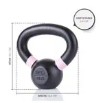 Image shows Sport-Tec Kettlebell Powdercoated, 2 kg, black/rose