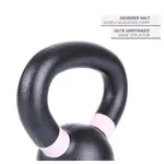 Image shows Sport-Tec Kettlebell Powdercoated, 2 kg, black/rose