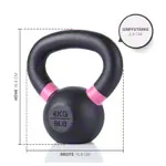 Image shows Sport-Tec Kettlebell, 4 kg, black/pink