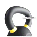 Image shows Sport-Tec Kettlebell Powdercoated, 6 kg, black/ light yellow