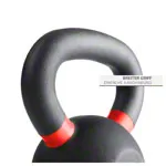 Image shows Sport-Tec Kettlebell Powdercoated, 10 kg, black/ light red