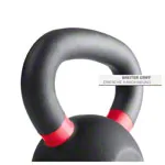Image shows Sport-Tec Kettlebell Powdercoated, 12 kg, black/ red