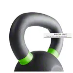 Image shows Sport-Tec Kettlebell Powdercoated, 14 kg, black/light green