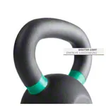 Image shows Sport-Tec Kettlebell Powdercoated, 16 kg, black/green