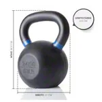 Image shows Sport-Tec Kettlebell Powdercoated, 24 kg, black/blue