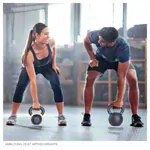 Image shows Sport-Tec Kettlebell Powdercoated, 24 kg, black/blue