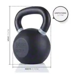 Image shows Sport-Tec Kettlebell Powdercoated, 28 kg, black/grey