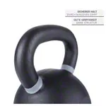 Image shows Sport-Tec Kettlebell Powdercoated, 28 kg, black/grey