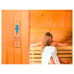 Wooden sauna hourglass