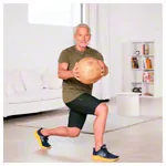 Image shows ARTZT Vintage Series leather medicine ball, 1 kg