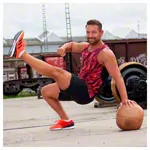 ARTZT Vintage Series leather medicine ball, 5 kg