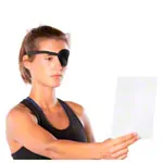 Image shows ARTZT neuro eye patch