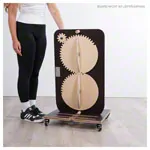 Image shows FLOW-MAX VarioBoard holder with casters, 61 x 57 cm