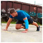 Image shows ARTZT thepro Flossband, 5 m x 5 cm, blue