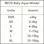 BECO Baby Aqua diaper slipform with elastic waistband, size M