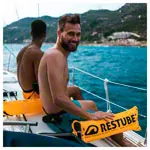 RESTUBE inflatable swimming and life buoy beach, incl. CO2 cartridge