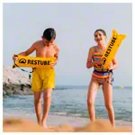 RESTUBE inflatable swimming and life buoy beach, incl. CO2 cartridge