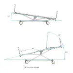 Lojer hospital bed ScanAfia X ICU E-480, Trendelenburg electr., Chrome