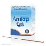 Acupuncture needles with copper spiral handle, 0.22 x 25 mm
