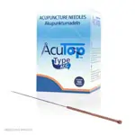 Acupuncture needles with copper spiral handle, 0.30x30 mm