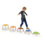 Balance stairs, colourful, 5-piece, height 10-30 cm