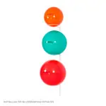 Ball holder for 3 gym balls, adjustable, white
