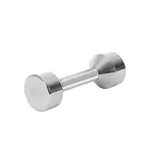 Chrome dumbbell massive, 5 kg, one piece