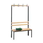 Product image: Cloakroom bench with shoe rack, 4 hooks, HxWxD 165x100x40 cm