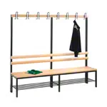Product image: Cloakroom bench with shoe rack, 8 hooks, HxWxD 165x200x40 cm