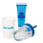 Image shows Cold therapy set, 2 pieces, 1 ice lolly and 1 Ice Power cooling gel 75 ml
