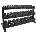 Compact dumbbell stand set with 16 pairs of dumbbells, 1-25 kg, 162x59x82 cm