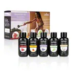 Image shows CosiMed sauna fragrance set summer breeze, 5 bottles of 50 ml