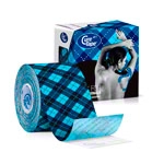CureTape Art, 5 m x 5 cm, waterproof, tartan blue
