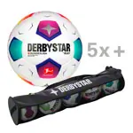 Derbystar soccer ball set, 5x Bundesliga Brillant APS v23, size 5, incl. ball tube