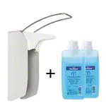 Disinfectant dispenser set Euro dispenser 1 with arm lever, incl. 2x Sterillium 1 l