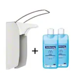 Disinfectant dispenser set Euro dispenser 1 with arm lever, incl. 2x Sterillium Pure 1 l