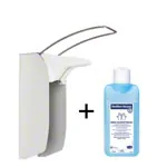 Disinfectant dispenser set Eurospender 1 with arm lever, 2xSterillium Gel Pure 500ml