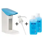 Disinfectant dispenser set Eurospender Safety plus, incl. 2x Sterillium 500 ml