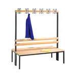 Product image: Double-sided cloakroom bench without shoe rack, 12 hooks, HxWxD cm 165x150x75.6 cm