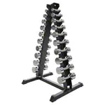 Dumbbell stand set with 10 pairs of chrome dumbbells, 1-10 kg, LxWxH 74x62x128 cm