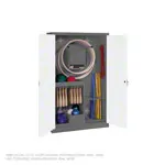 Equipment cabinet type I with solid metal hinged doors, HxWxD 195x120x50 cm