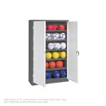 Equipment cabinet type III with solid metal hinged doors, H x W x D 195 x 120 x 50 cm