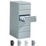 Product image: Filing cabinet with 6 drawers, light gray, with two lanes
