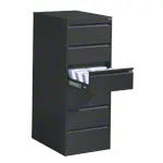 Filing cabinet with 6 drawers, light gray, with two lanes
