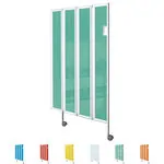 Flexible folding wall, 4-leaf, HxB 165x120 cm, blue