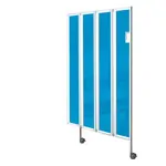 Flexible folding wall, 4-leaf, HxB 165x120 cm, blue