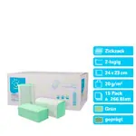 Product image: Folded paper towel, 24x23 cm, 15x266 pieces, green