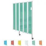 Folding wall flexible 5-bladed, HxW 165x150 cm, blue