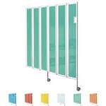 Folding wall flexibl,e 6-bladed, HxW 165x180 cm, blue